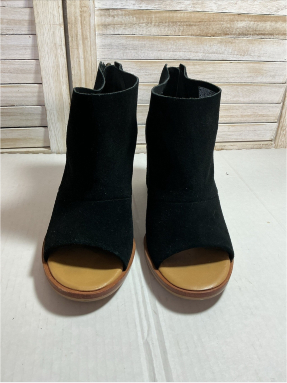 UGG Black Suede Women's Heels Size 9.5 - Picture 2 of 9